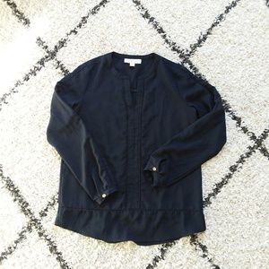 Michael Kors long sleeve open Stitch blouse
